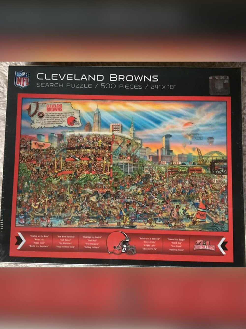 NFL Cleveland Browns Joe Journeyman 500 Piece Search Puzzle